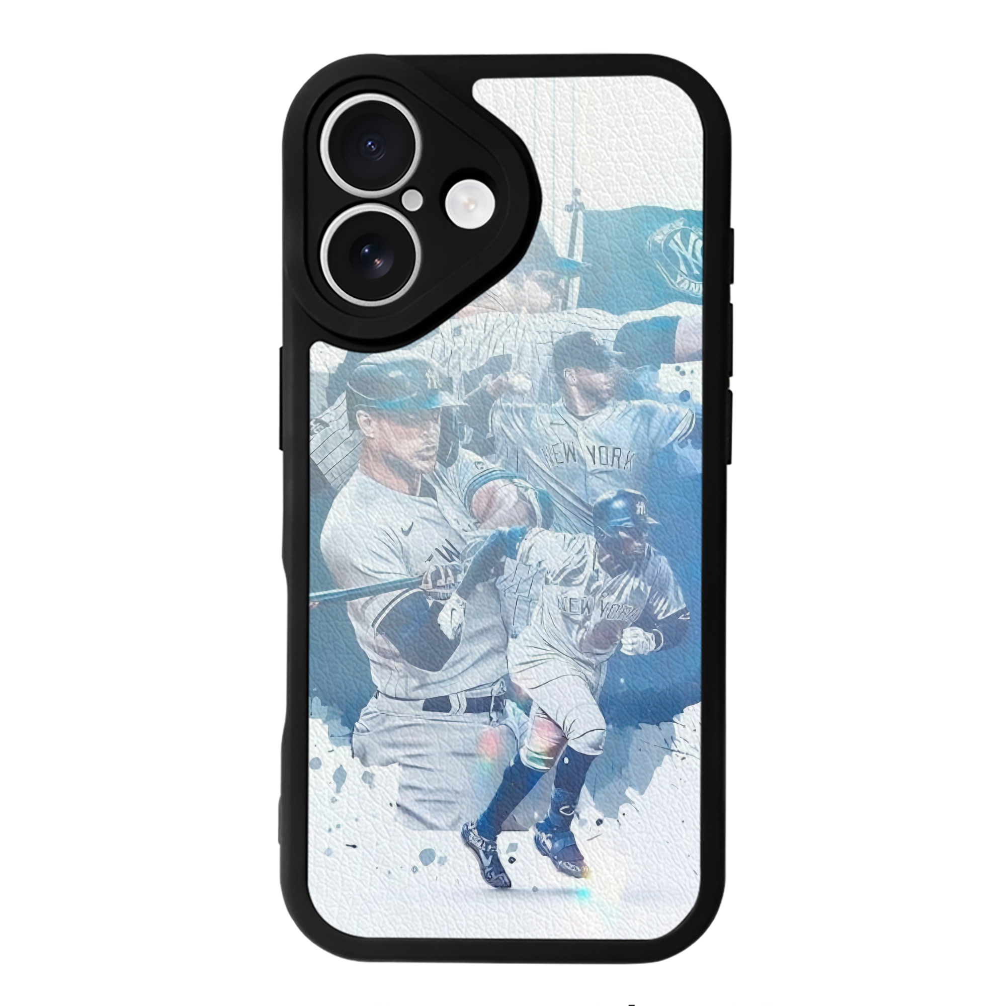 New York Yankees 329 IPhone 16 Silicone Leather Case – UV Print, Lambskin Texture – Perfect Fit, Wireless Charging Compatible, Scratch Resistant, Precise Cutouts – Stylish Protection For IPhone 16